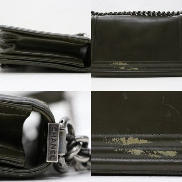 Chanel Green Leather Medium Boy Reverso Bag - Picture 12 of 14